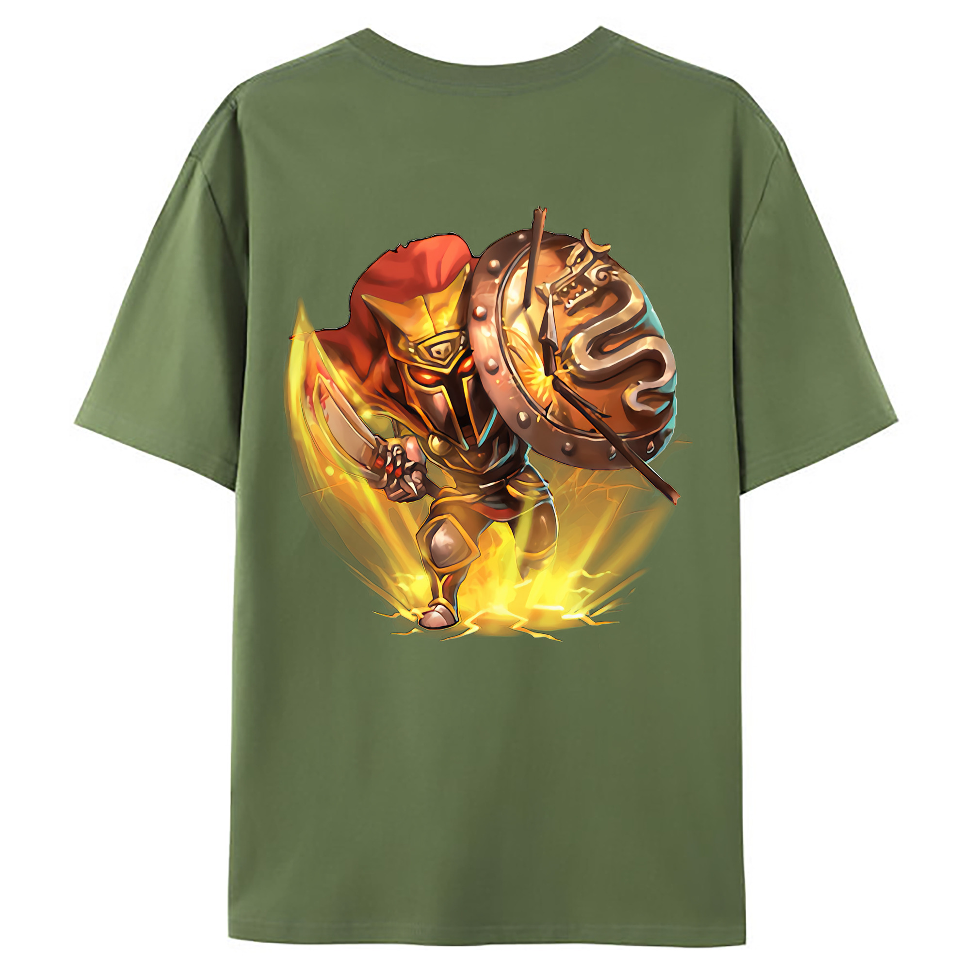 （画像用） リーグ・オブ・レジェンド League of Legends LOL 綿100％ メンズ半袖Tシャツ（バックプリント） 通気性